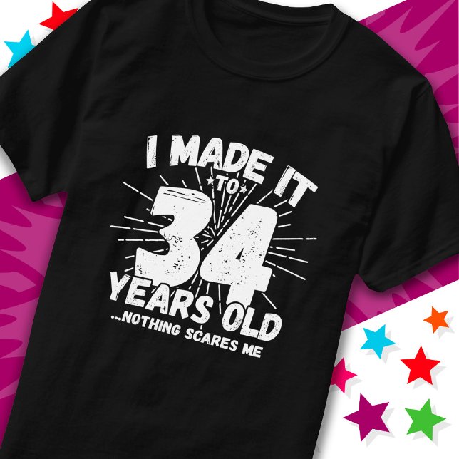34 år gammalt sarkastiskt minne funny 34:e födelse t shirt (Skapare uppladdad)