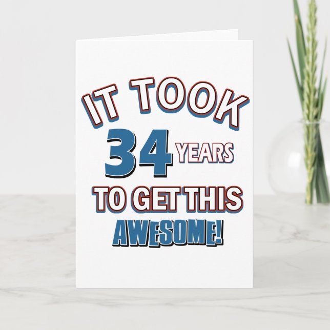 34-årig födelsedagskalender kort (Framsida)