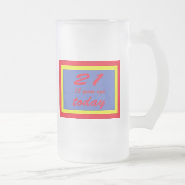 34-årsdag frostat ölglas (Höger)