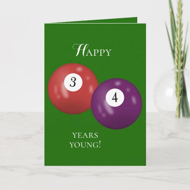 34-årsdagen för Bollar, miljard Kort (Framsida)