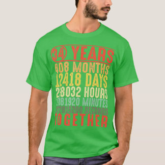 34-årsjubiléer till hennes 34-årsjubileum t shirt