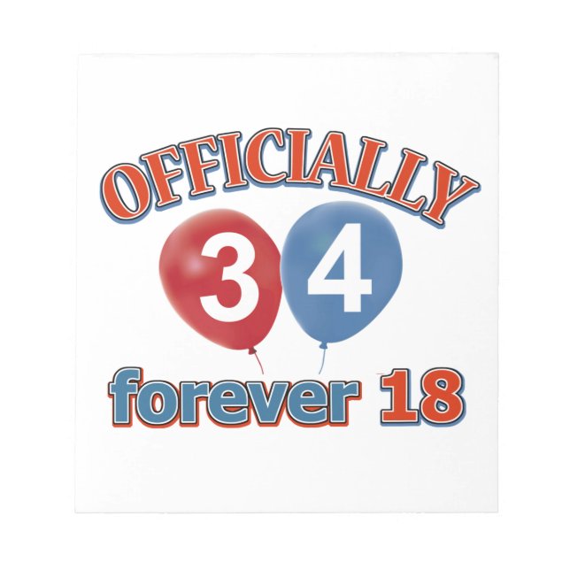 34-årsjubileum anteckningsblock (Framsida)