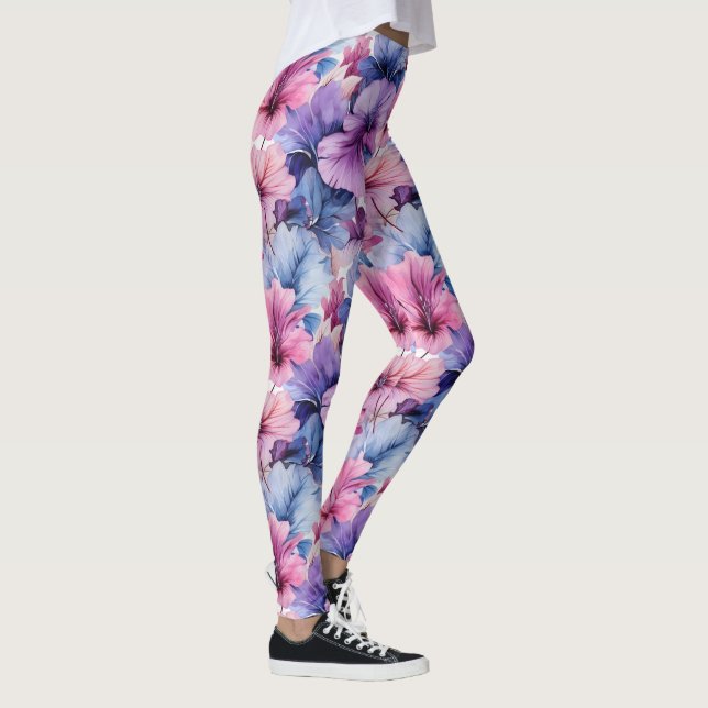 #34-Blommönster Leggings (Höger)