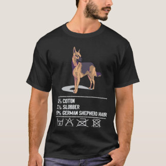 34 Bomull Slarv Tysk Shepherd hundhår Tysk Shep T Shirt