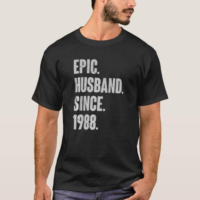 34 Bröllop-årsdagen för hans Epic Make sedan T Shirt (Framsida)