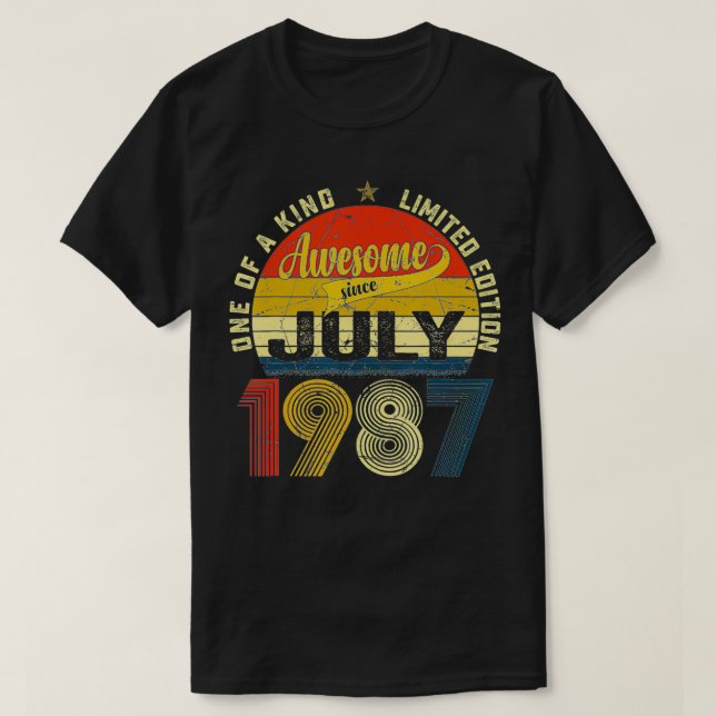 34:e Dekorationen på födelsedagen juli 1987 Manar  T Shirt (Design framsida)