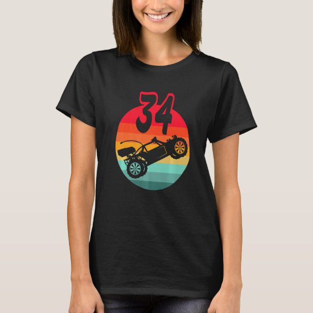 34:e födelsedag I Tävla Gaming I Fjärrkontroll RC T Shirt (Framsida)