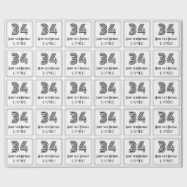 34:e födelsedagen: Art Deco Inspired Stil "34" + N Presentpapper