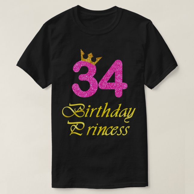 34:e födelsedagen: Gift Princess Girl Tee i 34 år (Design framsida)
