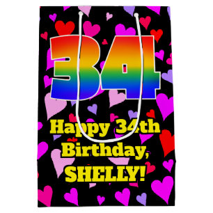 34:e födelsedagen: Loving Hearts Mönster, Regnbåge