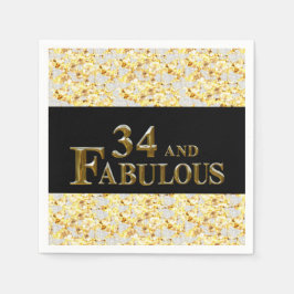 34:e födelsedagen pappersservett