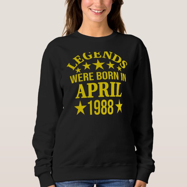 34:e födelsedagsljuden föddes i april 1988 34 år t shirt (Framsida)