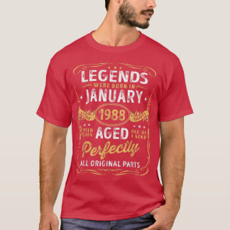 34:e födelsedagstidningen Dekoration Legends födde T Shirt