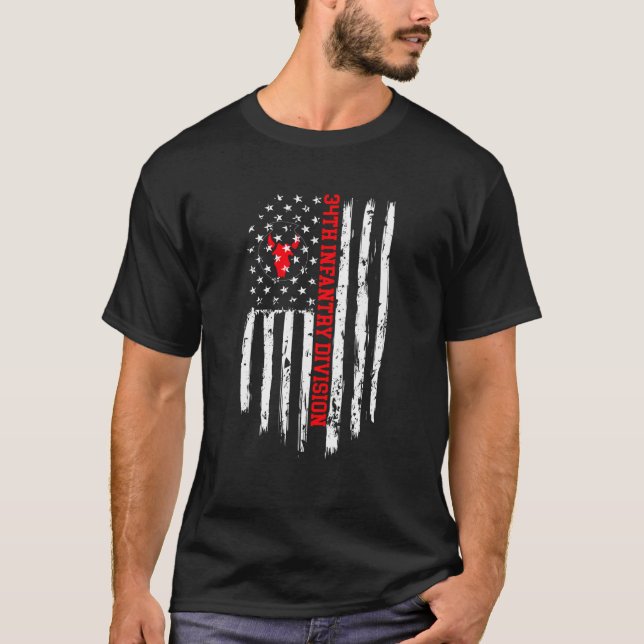 34:e infanteridivisionen American Flagga T Shirt (Framsida)