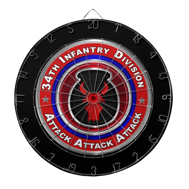 34:e infanteridivisionen darttavla (Framsidan)