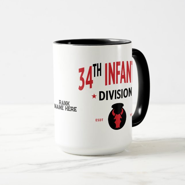 34:e infanteridivisionens Anpassade Mugg (Framsida höger)