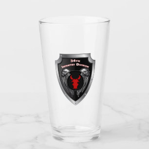 34:e Infantry Division Customized Shield Glaskopp