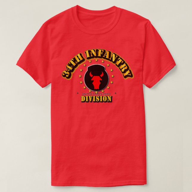 34:e infantry Division Red Bull Division T Shirt (Design framsida)