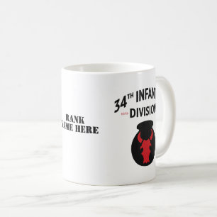 34:e Infantry-divisionen Förenta Stater Kaffemugg