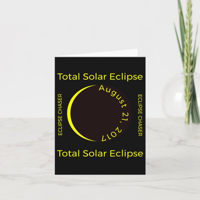 #34;eclipse Chaser#34; Total Solar Eclipse Aug 201 Kort (Framsida)