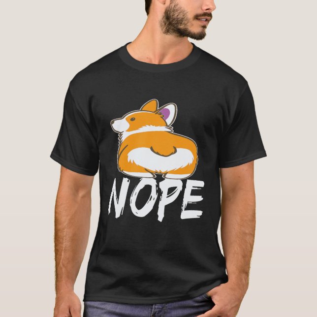 34 Nej - Corgi T Shirt (Framsida)