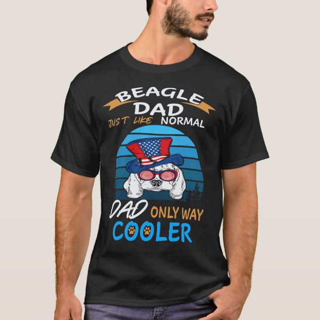 34 Pappa - Beagle Pappa Cooler Beagle T Shirt (Framsida)
