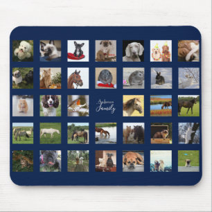 34 PHOTO COLLAGE Mousepad - Kan REDIGERA FÄRG Musmatta
