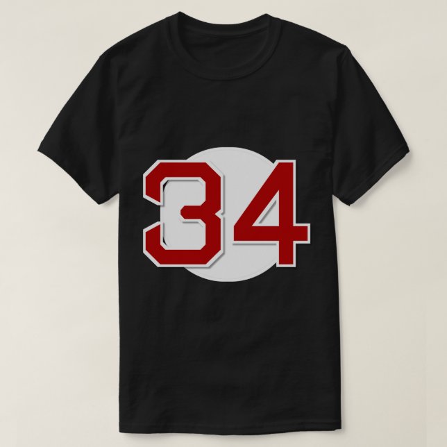 34 Retired Sticker T Shirt (Design framsida)