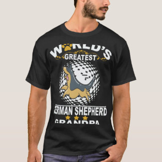 34 Världens Bästa Tyska Schäferhund Farfar Tysk T Shirt