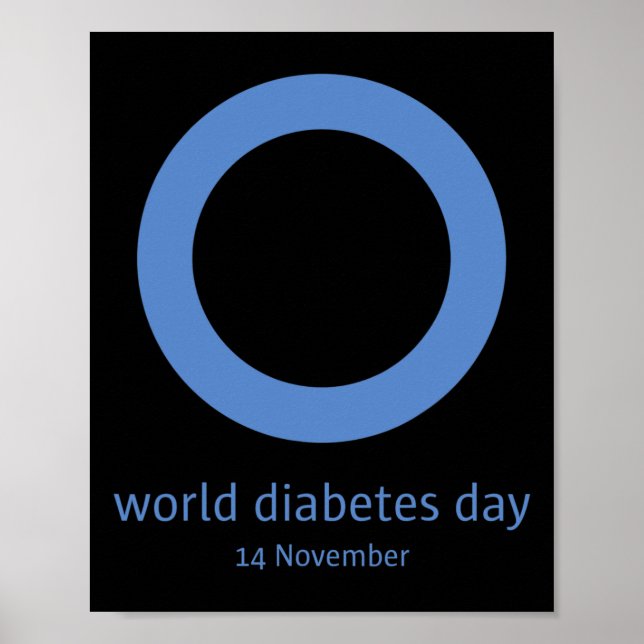 "World Diabetes Day " Diabetes Awareness Poster (Framsidan)