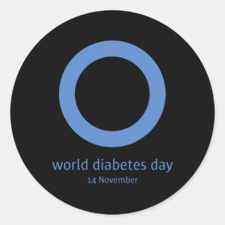 "World Diabetes Day " Diabetes Awareness Runt Klistermärke