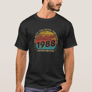 34Th Birthday Vintage Limited Edition 1988 34 Year T Shirt