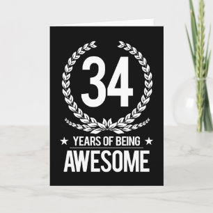 34th Födelsedag (34 år av att vara enorma) Kort