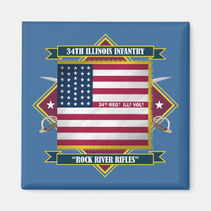 34th Illinois volontärinfanteri Magnet
