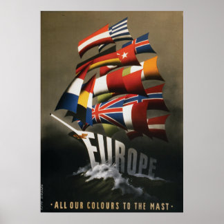 34x48 poster att främja Marshallplanen, 1947