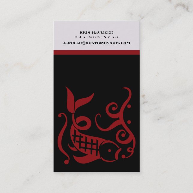 350 ml [röd] Affärskort Visitkort (Framsida)