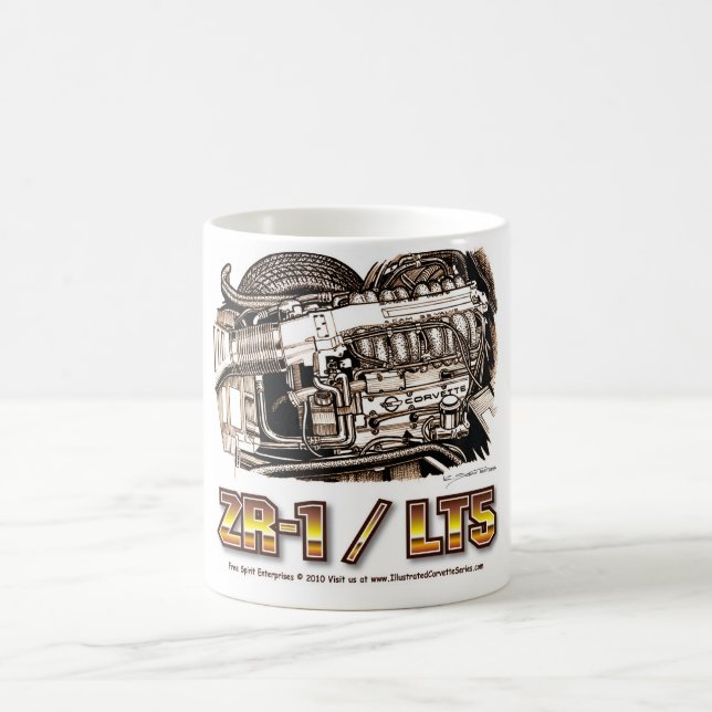 350 motor för LT5 ZR1 Corvette Kaffemugg (Center)