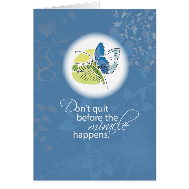3512 Avsluta inte Butterfly Hälsningskort (Framsidan)