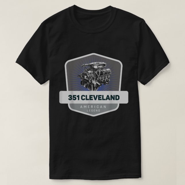 351 Cleveland V8 Muscle Car Legend Engine Retro Lo T Shirt (Design framsida)