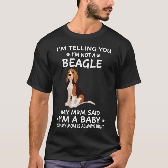 353 Jag säger att jag inte är en beagle T Shirt (Framsida)