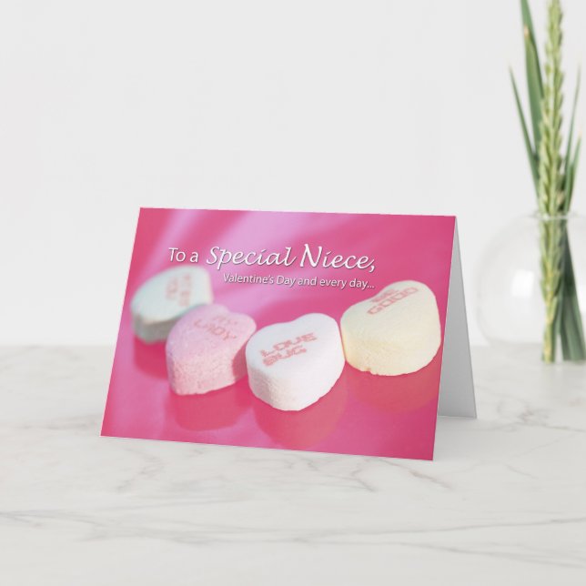 3543 Valentine Heart Candy Niece Helgkort (Framsida)