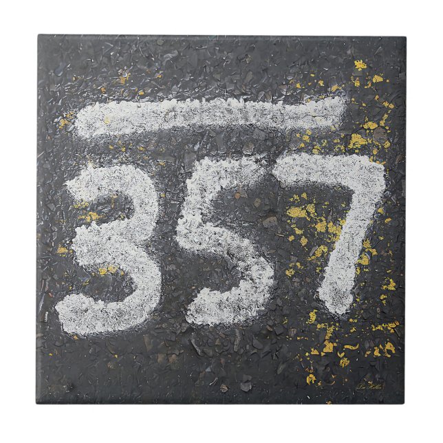 357 Masonic och Ängla Nummer Kakelplatta (Framsidan)