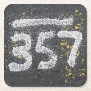 357 Masonic och Ängla Nummer Underlägg Papper Kvadrat