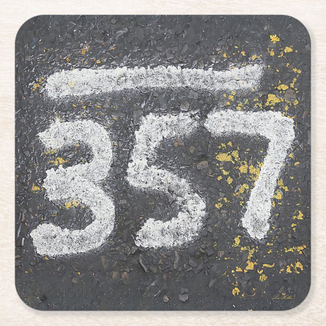 357 Masonic och Ängla Nummer Underlägg Papper Kvadrat (Framsidan)