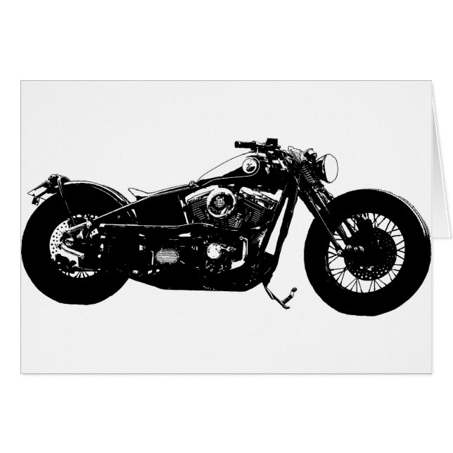 359 Bobber Bike Hälsningskort (Framsidan Horizontal)