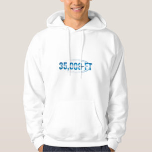 35 000 ft flyg - flygplansentusiaster hoodie
