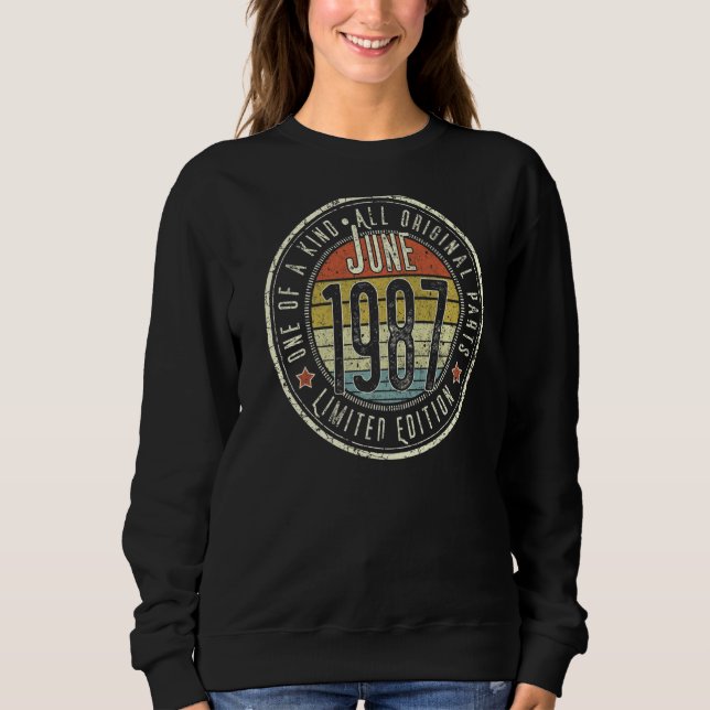 35 Ålderjuni 1987 35ens födelsedag T Shirt (Framsida)