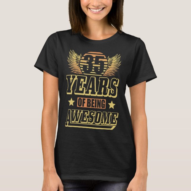 35 ÅR Åldersdag 30 35e T Shirt (Framsida)