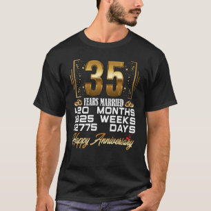 35 år Bröllop-årsdagen för gifta 35ar T Shirt