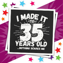 35 år Gamla sarkastiska minnesmärken - roligt 35e Pappersservett